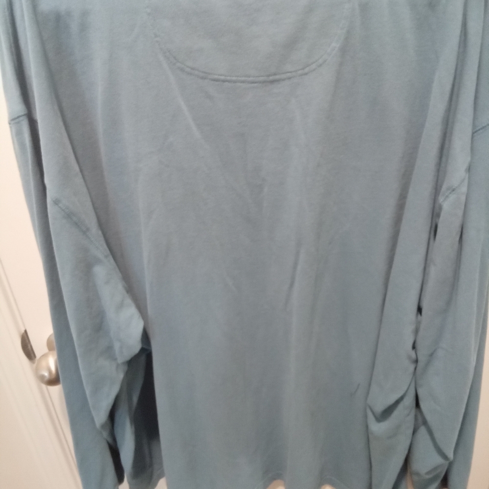 St. John's Bay Men's Big & Tall Size 4XL Blue Henley Shirt - Picture 4 of 9
